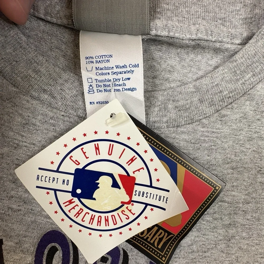 VTG Jostens Men's XL Gray NWT 1993 Colorado Rockies MLB Deadstock T Shirt